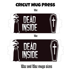 吸血鬼マグプレスSVG、ハロウィンコーヒーマグテンプレート（デジタルダウンロード） 画像 2