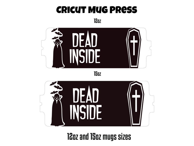 吸血鬼マグプレスSVG、ハロウィンコーヒーマグテンプレート（デジタルダウンロード） 画像 2