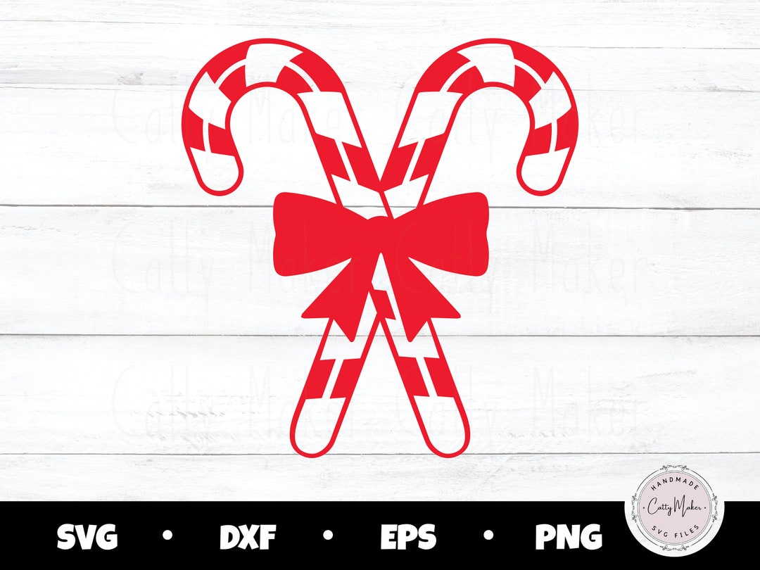 Candy Cane SVG Winter svg Christmas svg crossed candy canes - Etsy México