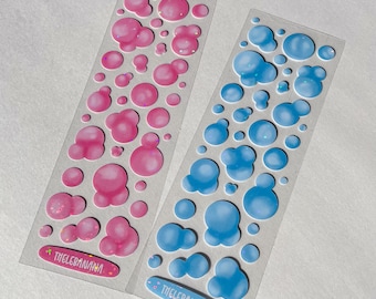 holographic bubble deco sticker sheet
