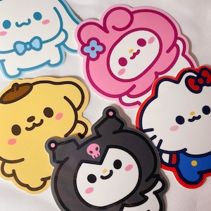 kawaii kitty friends cute waterproof vinyl sticker