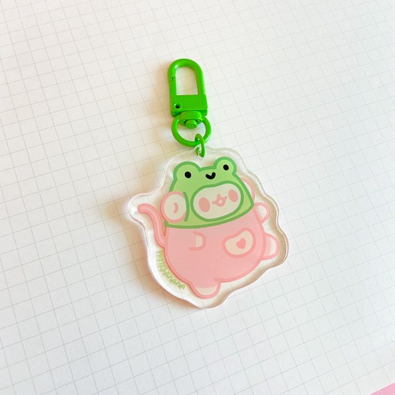 Cute Frog Keychain Etsy