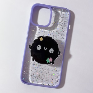 soot sprite character griptok | cute anime style phone grip |