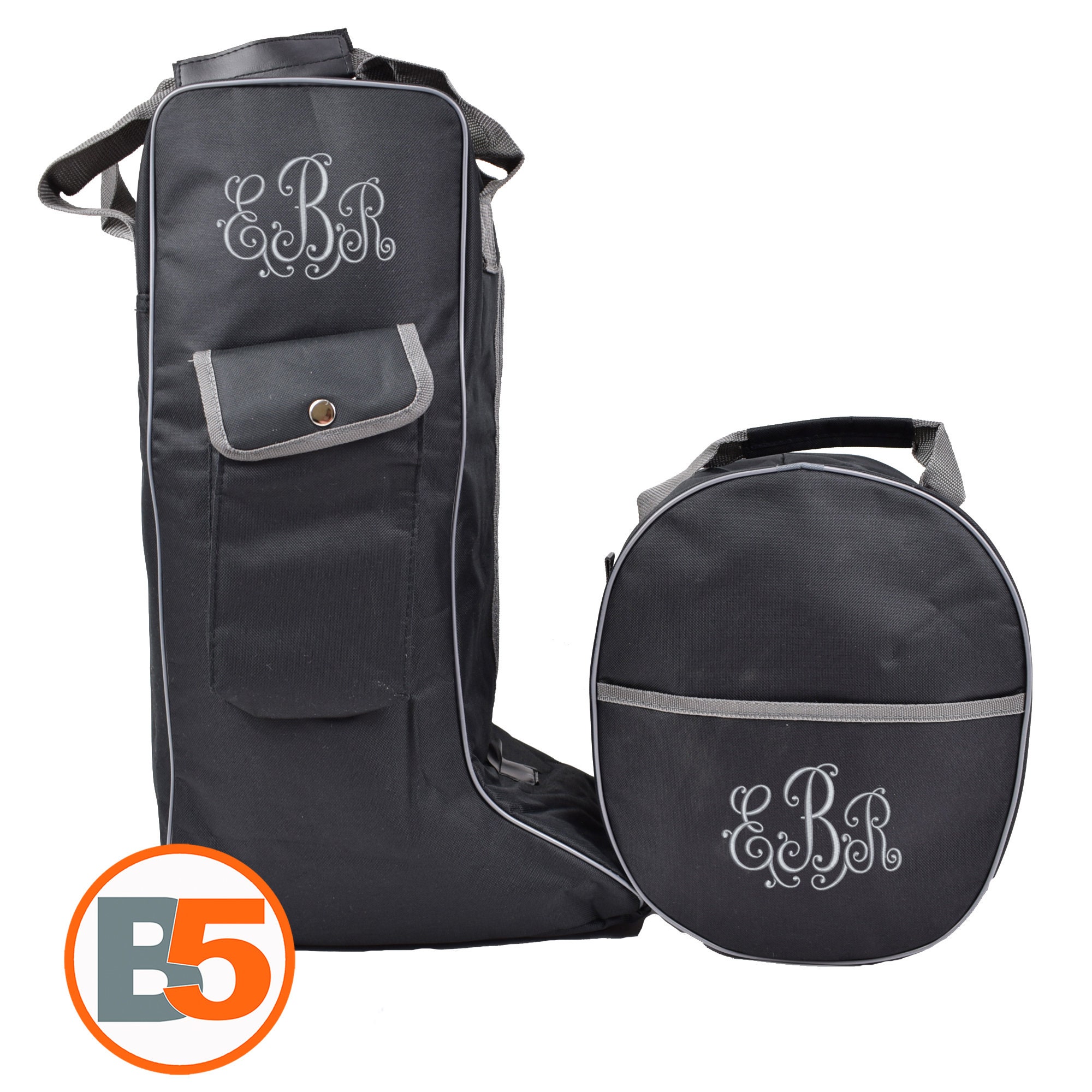 Personalized Long Riding Boot Bag with Matching Riding Helmet Etsy