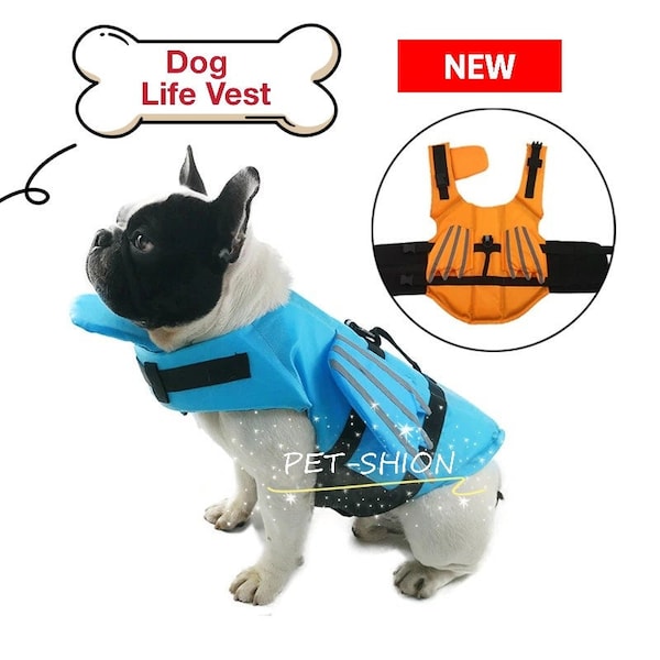 Gilet de sauvetage pour chien avec ailes | Maillot de bain de sécurité pour chien avec ailes | Maillot de bain pour chien | Gilet de sauvetage pour chien