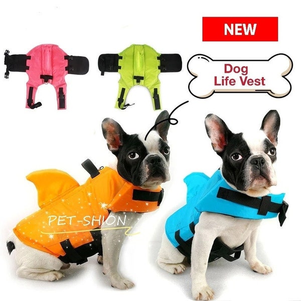 NEW Life Jacket for Dog with Shark Fin | Dog Safety Swimwear with Shark Fin | Dog Swim Suit | Dog Life Vest