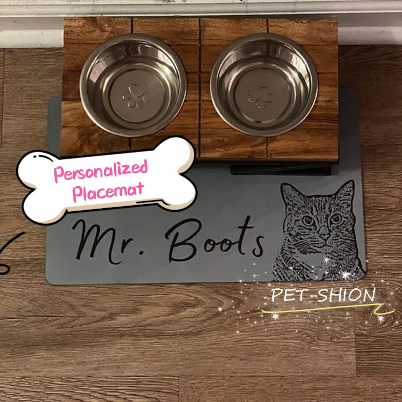 NEW Personalized Pet Placemat Customize Pet Bowl Mat With Etsy