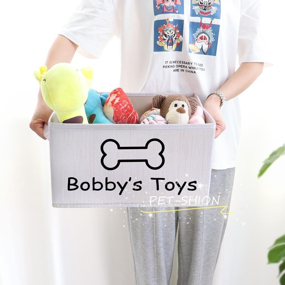 NEW Custom Dog Toy Storage Bin Collapsible Pet Toy Basket Etsy