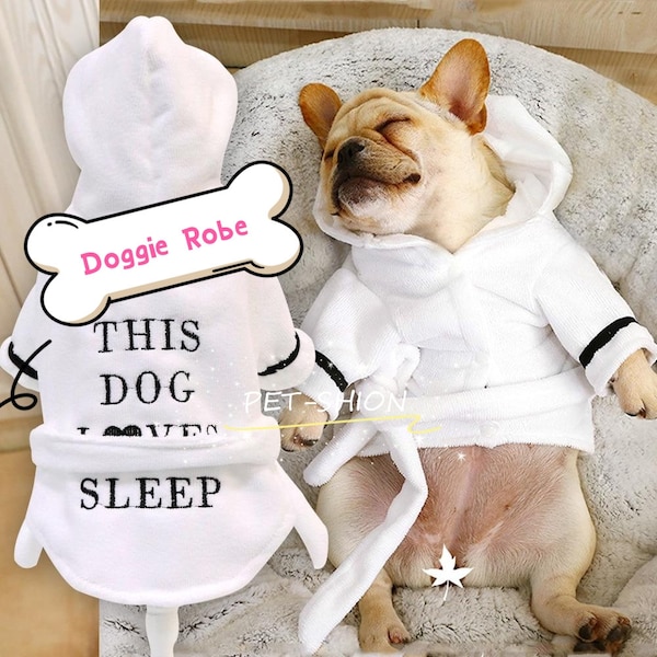 Dog Bathrobe | Doggie Robe | Dog Pajamas | Pet Pajamas