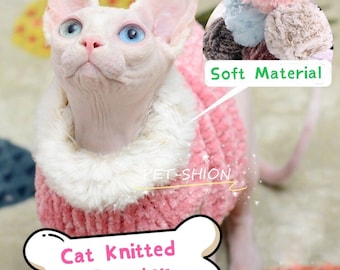 NEW Cat Winter Knitted Sweater Jumper | Sphynx Sphinx Cat Knitted Sweater| Chihuahua Jumper