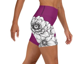 Workout Shorts, Sports Shorts, Yoga Shorts, Gym Shorts, Fitness Shorts, Floral Shorts