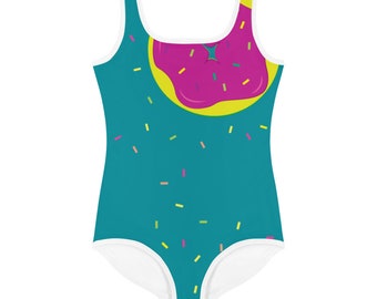 Womens one piece donut print swimsuit
