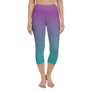 Mermaid Leggings, Workout Leggings, Sports Leggings, Yoga Leggings, Gym Leggings, Fitness Leggings, Capri Leggings