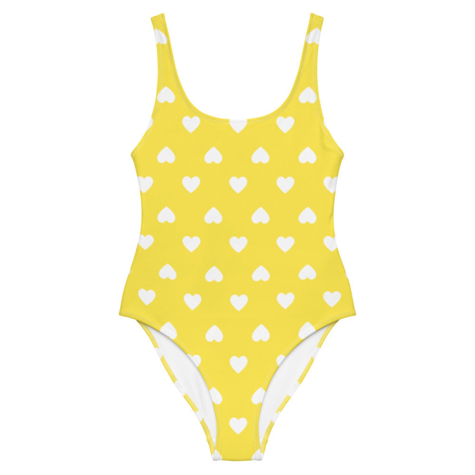 Yellow Swimsuit/heart Swimsuit/womens Swimsuit/sweetheart - Etsy