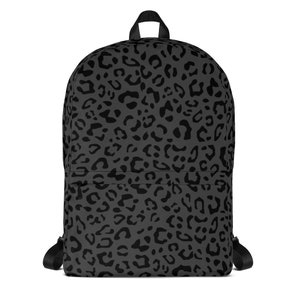 Black Leopard Backpack