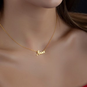 Custom Name Necklace - Silver Necklace - Custom Word Necklace - Name Necklace - Personalized Name - Gold Personalized Word-