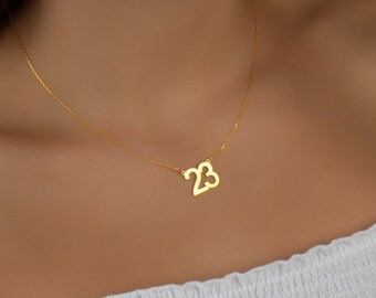 Number Necklace - Etsy