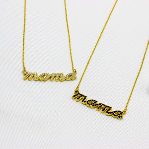 Mama Necklace With Zircon - Mama Necklace - Custom Necklace - Mother’s Day Gift - Mom Gift - Personalized Gift - Mother Necklace