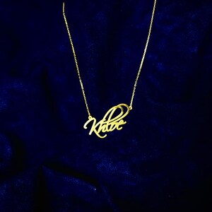 Name Necklace Gold - Name Plate Necklace - Custom Name Necklace - Gold Name Necklace - Personalized Name - Gold Necklace - Silver Jewelry
