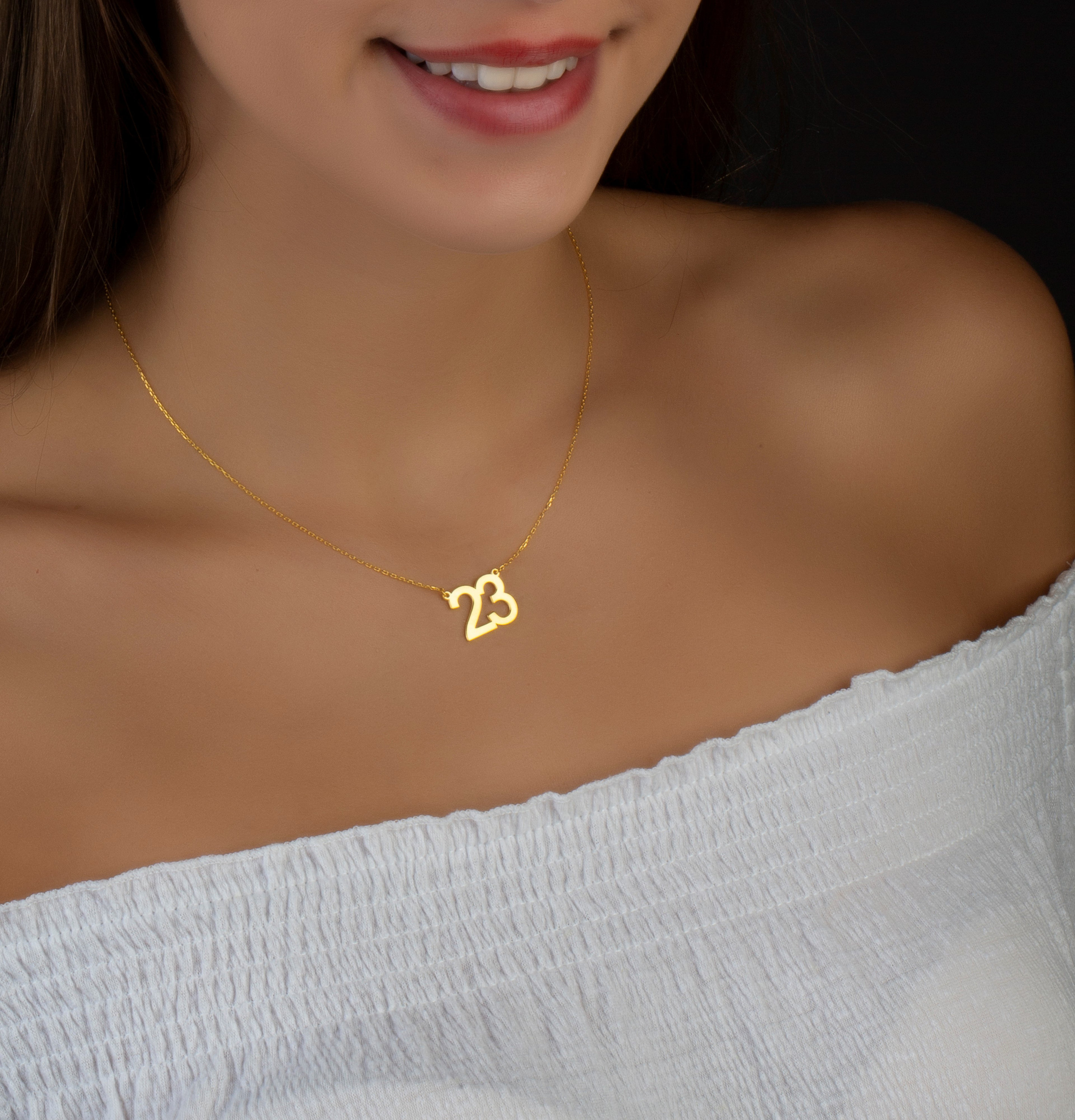 Etsy number necklace deals