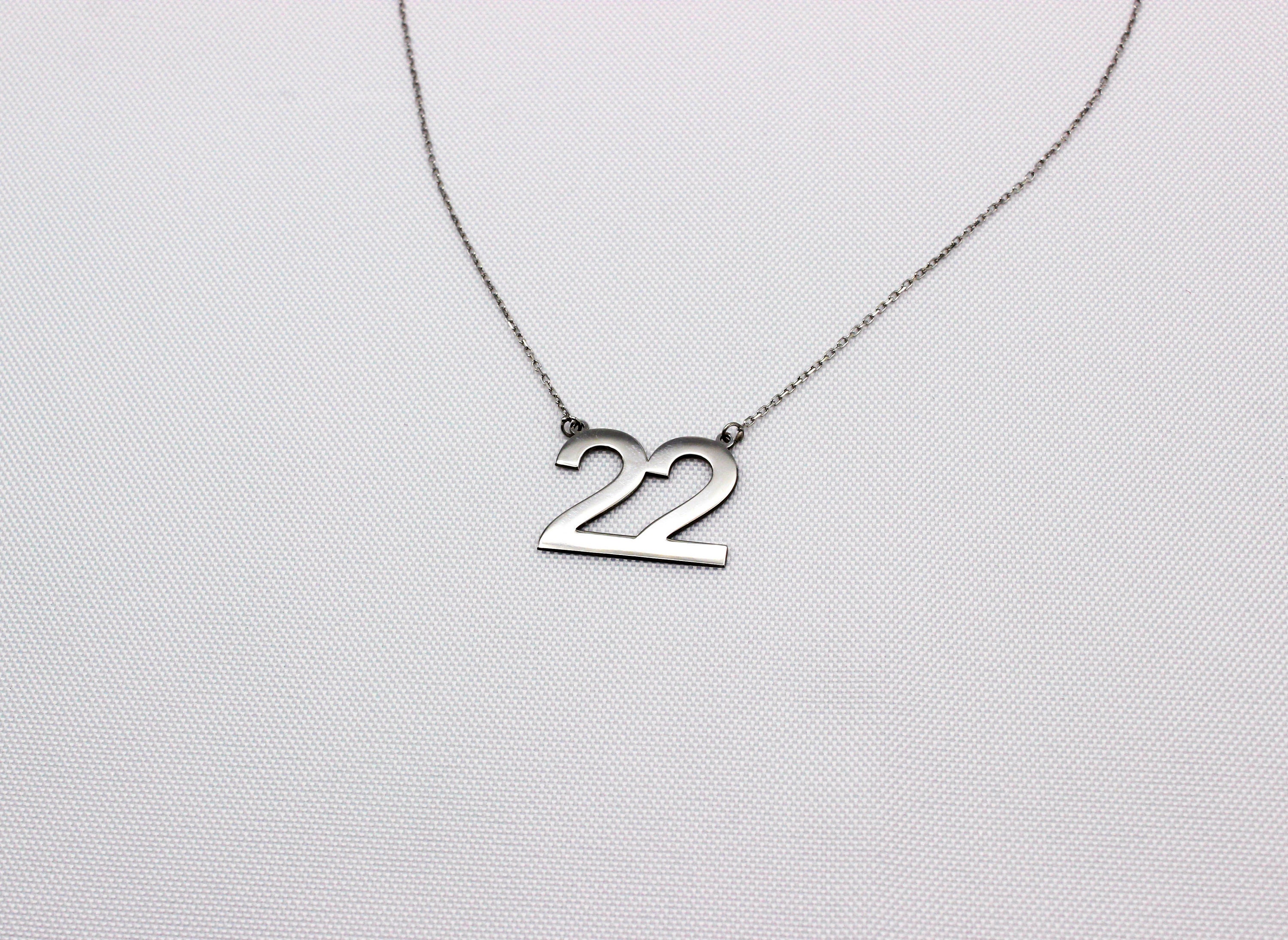 Custom number necklace Outlet
