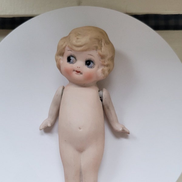 Antique Kewpie Frozen Charlotte Betty Boop Type Doll, Made in Japan