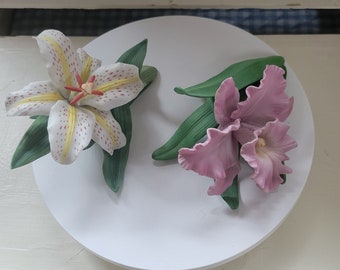 Lenox Porcelain Day Lily or Cattleya Orchid Your Choice Excellent Condition!