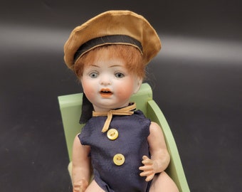 Antique Kestner German Character Mini Boy Baby Doll from the 1800's, Rare Doll