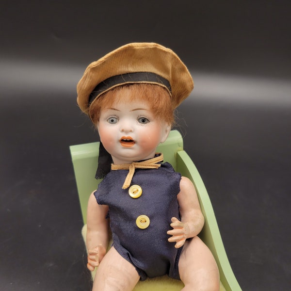 Antique Kestner German Character Mini Boy Baby Doll from the 1800's, Rare Doll