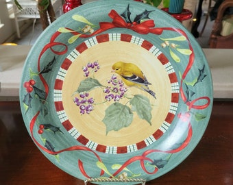 Lenox Winter Greetings Everyday Goldfinch Dinner Plate Excellent Condition!