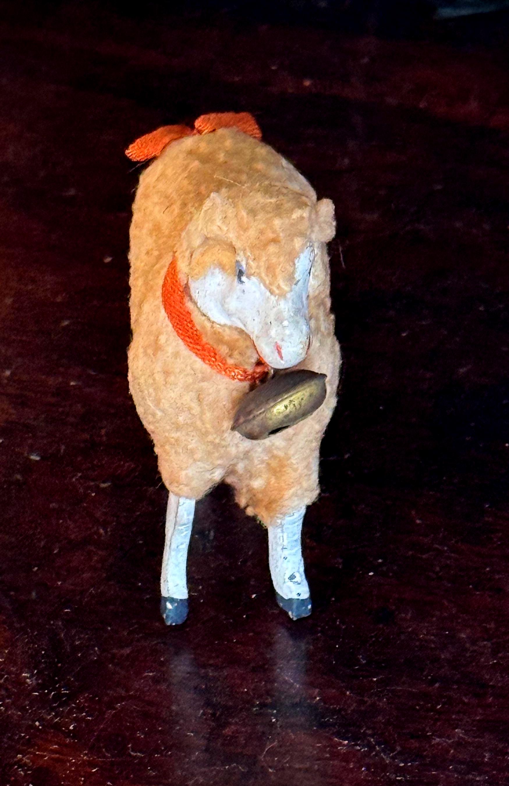 Antique Black & White Putz Sheep Collection, Choice of Size and