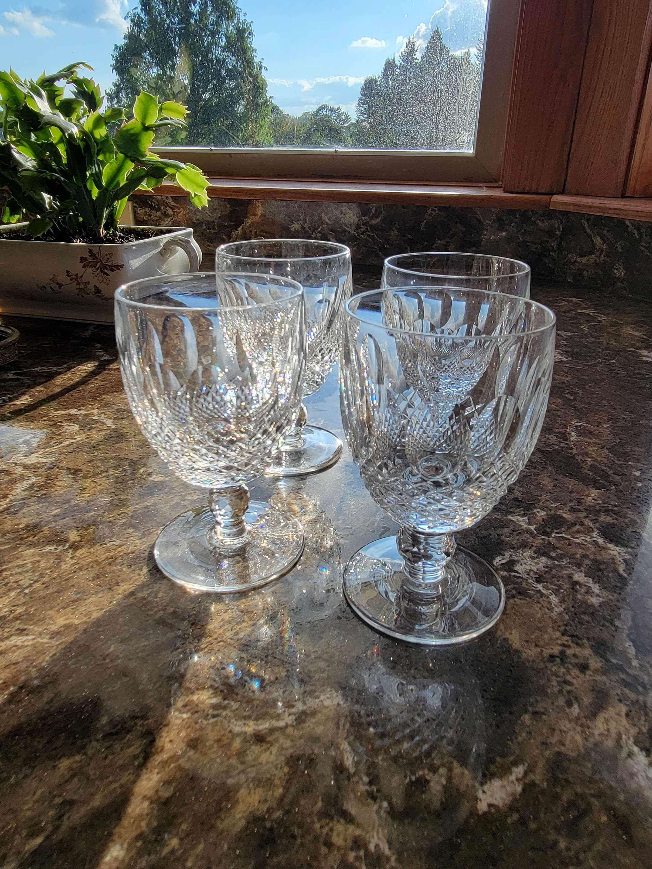 Vintage Waterford Colleen Short Stem Large Claret Wine Glass,set