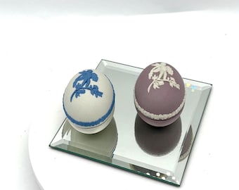 Vintage Wedgwood Jasperware Easter Egg Box: Lilac & Cream or White and Blue