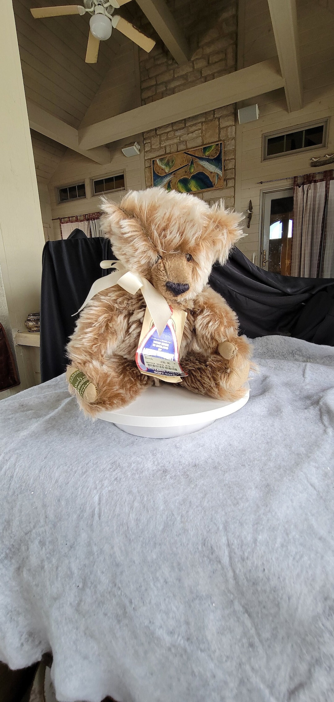 VINTAGE MERRYTHOUGHT ENGLAND MOHAIR MINIATURE TEDDY BEAR MINI CHEEKY