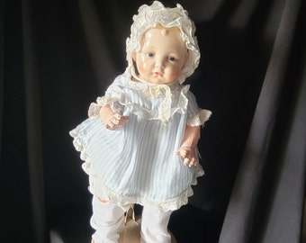 Antique  Horsman 14" Composition Baby Doll W Vintage Clothing Rare!
