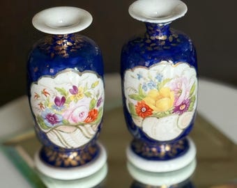 ヴィンテージ MINTON 1793 創業 小型花瓶、カップ、両側の縁に金箔
