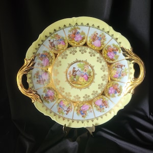 Vintage Royal Vienna Style Cake Plate Beehive Mark Hand painted Beautiful!