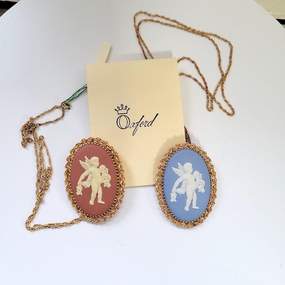 ヴィンテージ ウェッジウッド ジャスパーウェア キューピッドカメオ