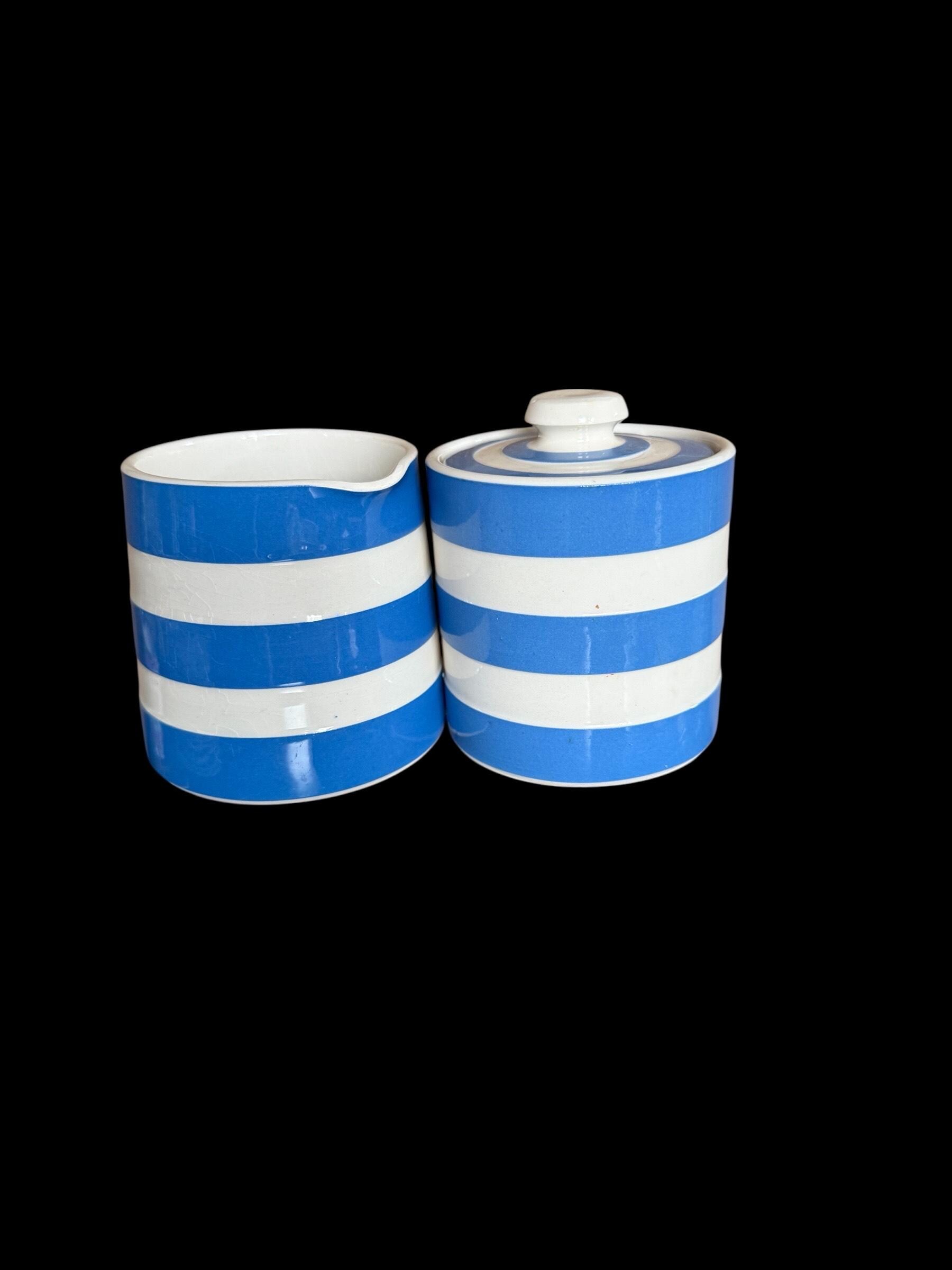 ヴィンテージ コーニッシュウェア ブルー＆ホワイト ストライプ