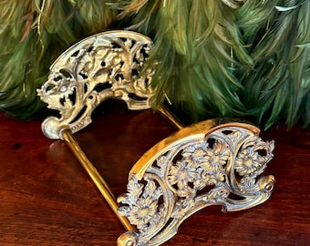 Antique Art Nouveau Gold Ormolu Expandable Book Holder