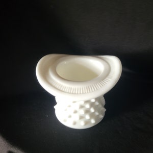 Vintage Fenton Milk Glass Cat Shoes and Hobnail Hat Toothpick Holder Your Choice Toothpick holder