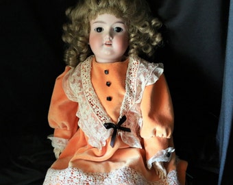 Antique German Bisque Head Doll W/Composition Body Excellent Condition circa Early 20th Century!