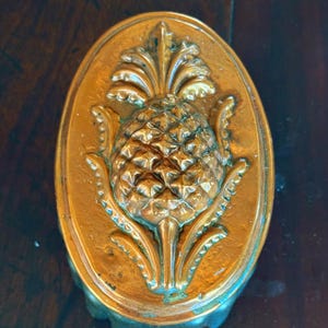 Prachtige antieke ananas kopergelei mal Prachtig boerderijdecor item