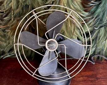 Ventilador de escritorio eléctrico vintage Eskimo de mediados de siglo