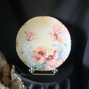 Antique Haviland Limoges Plate: Hand Painted Floral Decor