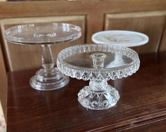 Vintage Glass Cake Stands Your choice, Victorian, Edwardian or 1930&#39;s Kitsch