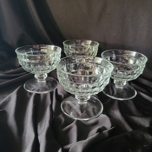 Vintage Fostoria American Sherbet Glasses (Set of 4)