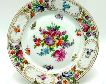 アンティーク ドイツ磁器 ドレスデン レース フォルクステット