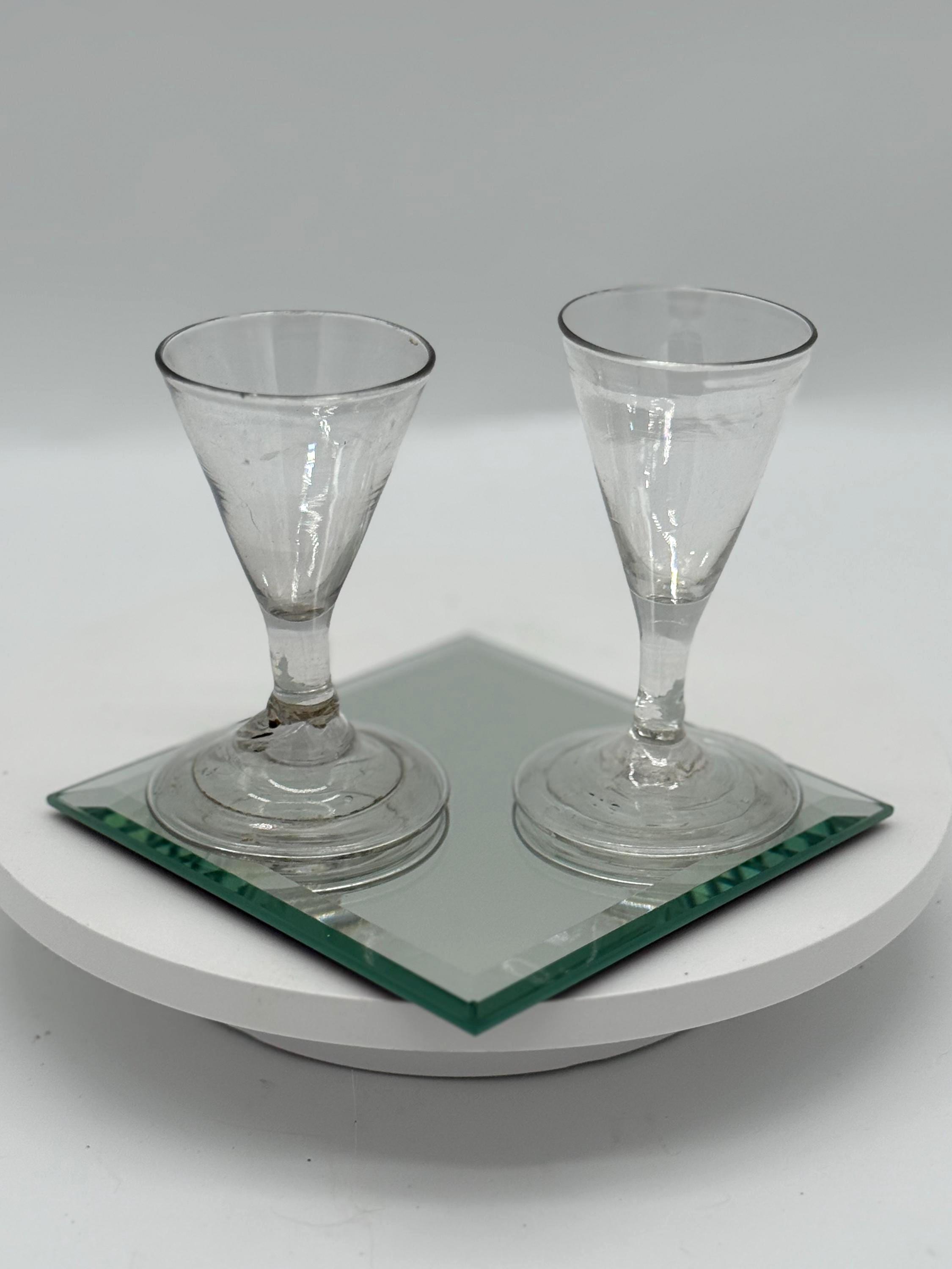 Antique Georgian Hand Blown Wine Glasses - Early 1700s - Etsy