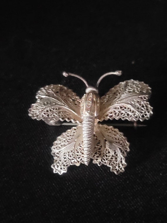 Vintage Silver Butterfly Brooch Beautiful!